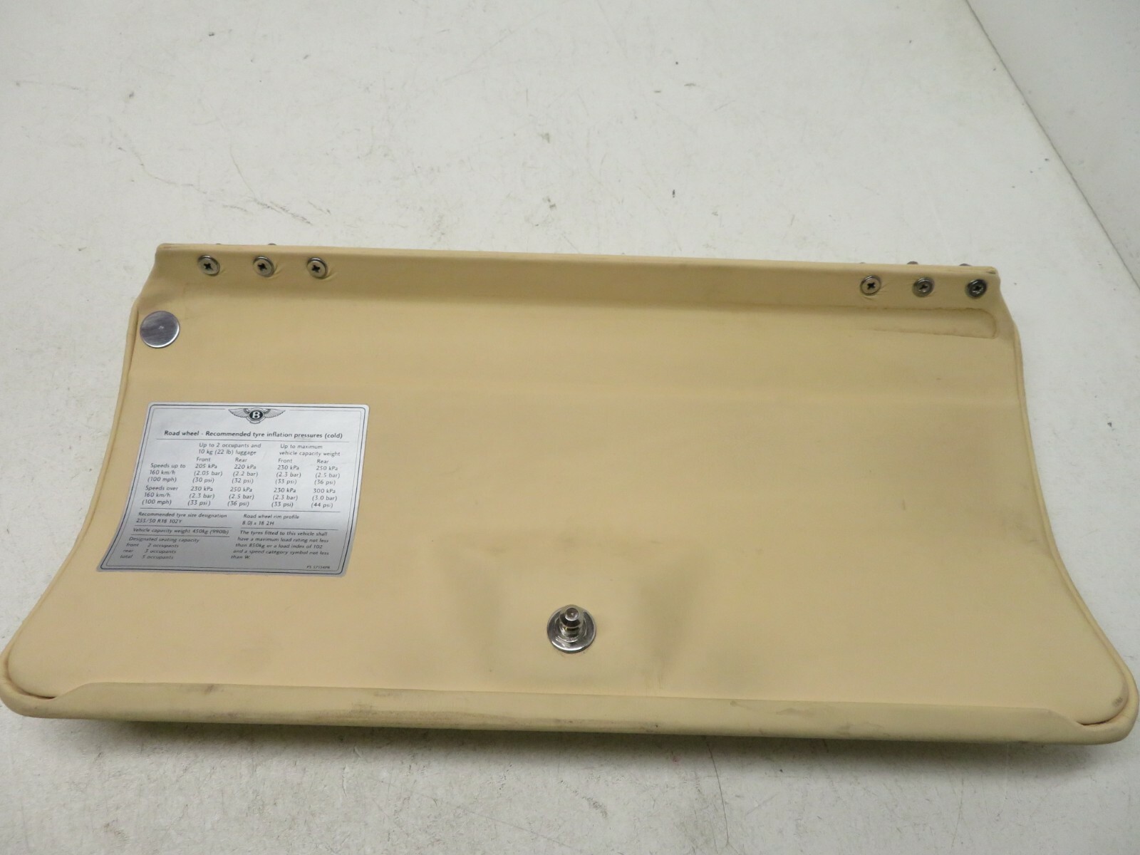 1999-2006 BENTLEY ARNAGE 6.75L RWD DASHBOARD GLOVE BOX DOOR LID COVER PANEL OEM
