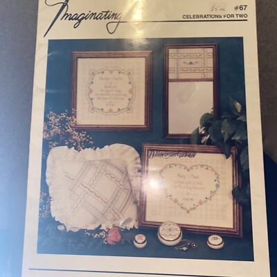 CELEBRATIONS FOR TWO IMAGINATING NO.67 CROSS STITCH CHART  Vgc