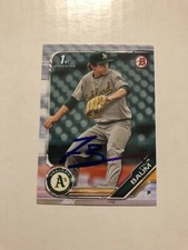 Oakland Athletics TYLER BAUM Signed 2019 Bowman Card