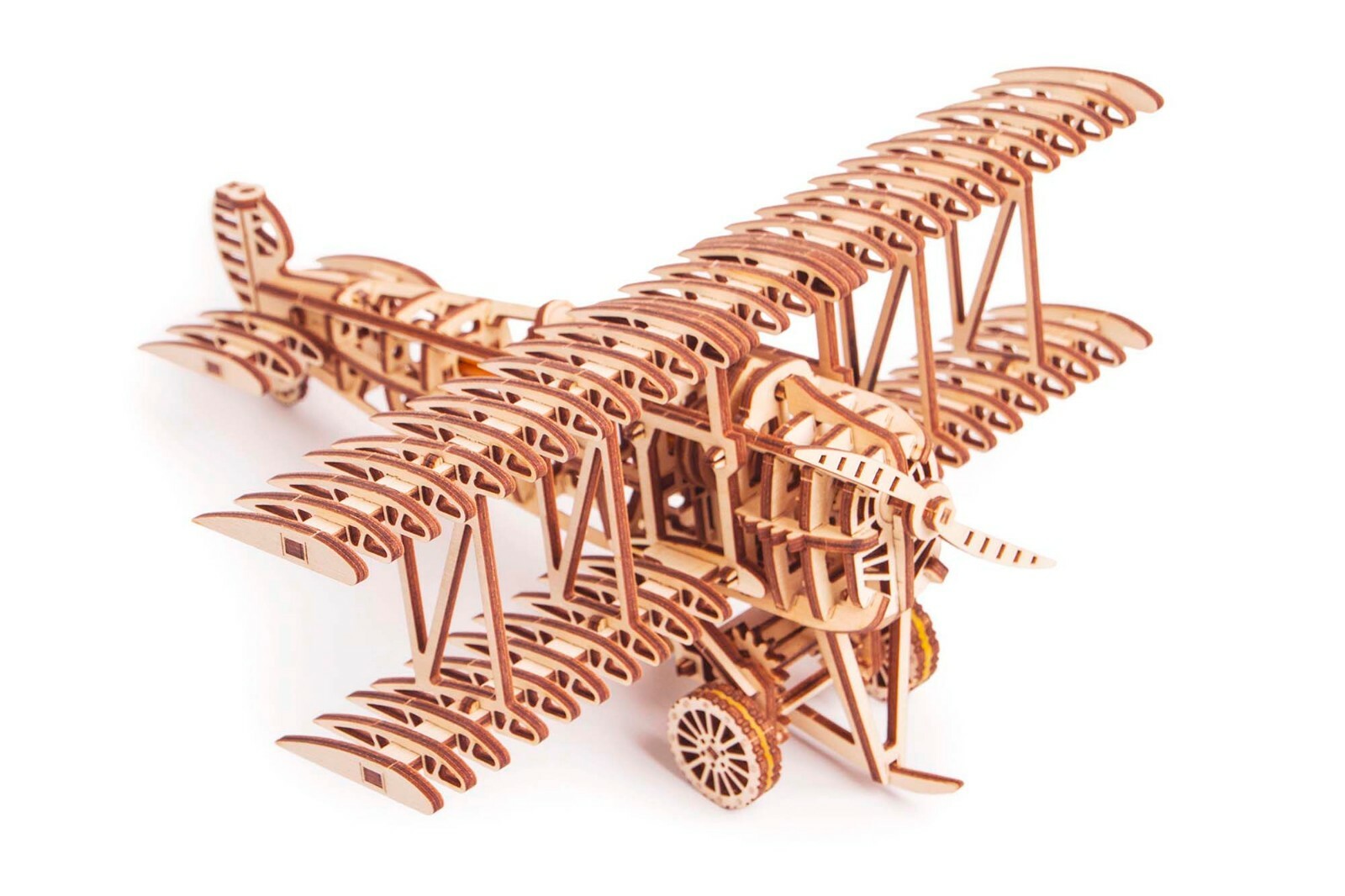 3d Wooden Puzzle Mechanical Model Plane Mini