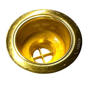 Kohler  4-1/2" Sink Drain, Part only, Solid Polished Brass, used