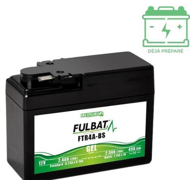 Batterie Gel FTR4A-BS 12V 2.3Ah LG113 - Haute Résistance aux Vibrations et Sans Entretien
