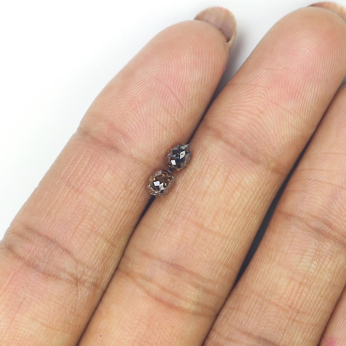 0.98 Ct Natural Loose Briolette Shape Diamond 4.30 MM Brown