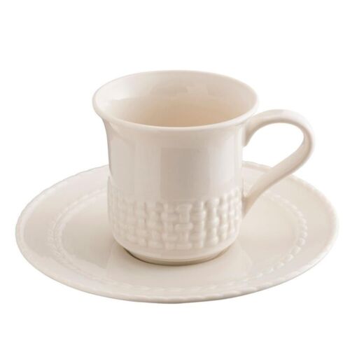 Belleek Galway Weave Cup & Saucer Set Of 4 - Picture 1 of 1