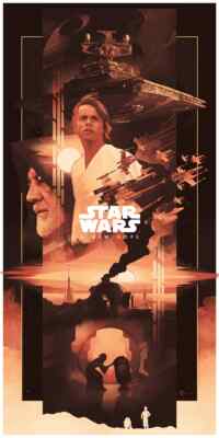 STAR WARS Screen Print Episode IV Movie Poster A NEW HOPE by John Guydo x/200