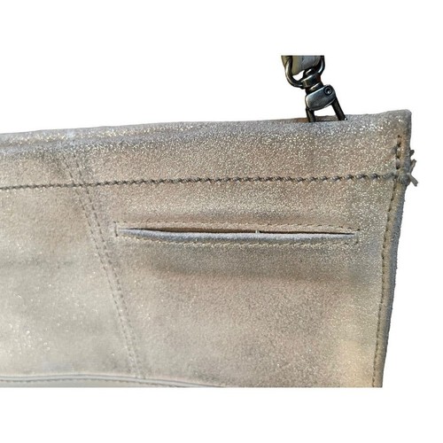 The Sak Glitzer Roségold Leder Reißverschluss Verschluss Handtasche Umhängetasche - Bild 11 von 12
