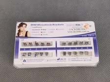 10 Sets Dental Metal Bracket MIM Monoblock Mini Roth 022 3 hooks Mesh Base