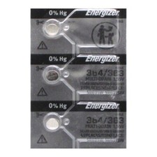 3 Energizer 364 SR621SW 1.55V Silver Oxide Watch 0 Hg Mercury Free Batteries