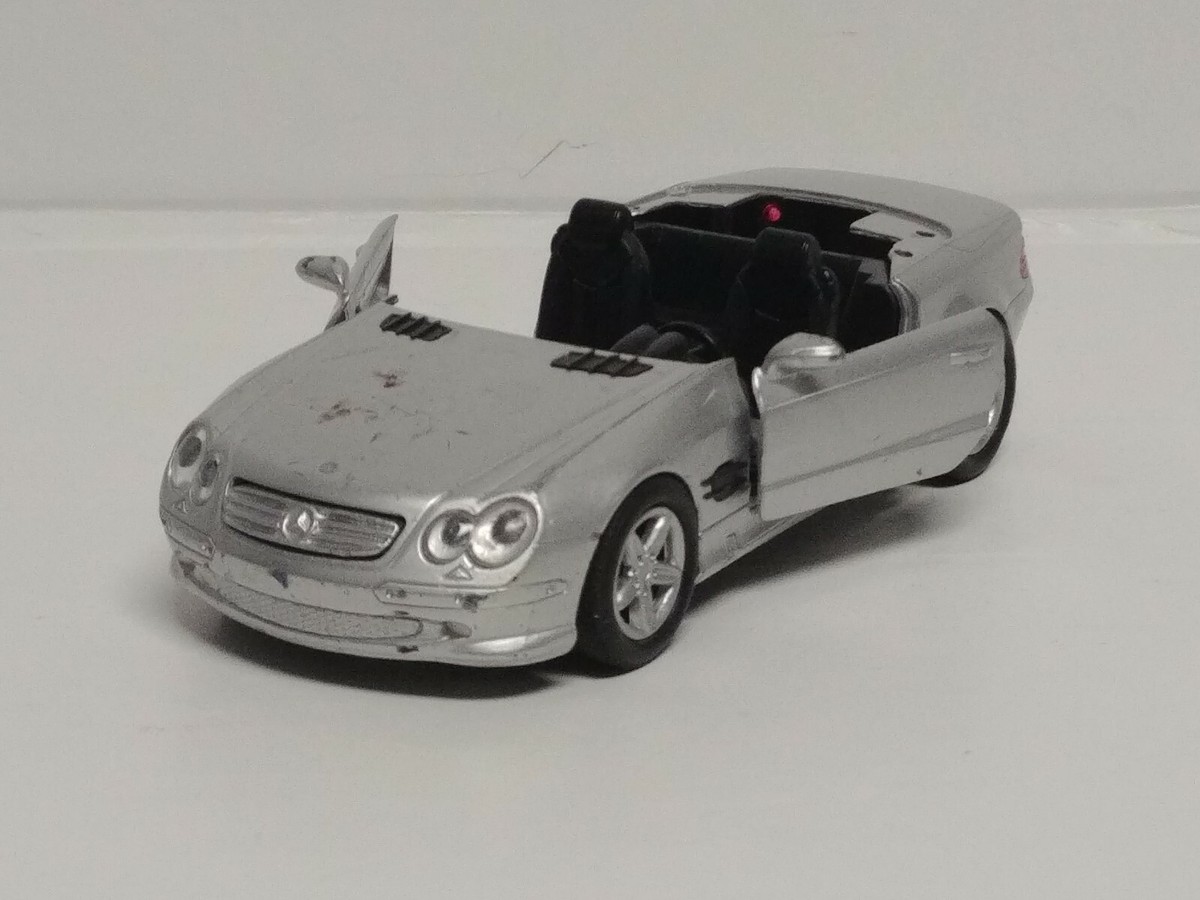 MOTORMAX SL500、Maisto BenzSL-class 1/18 Motormax 1/18 Silver Convertible Mercedes Benz SL500 Diecast