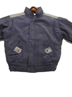 Tenson Mens M Bomber Jacket With Leather Accent Lined Full Zip Aviation Coat