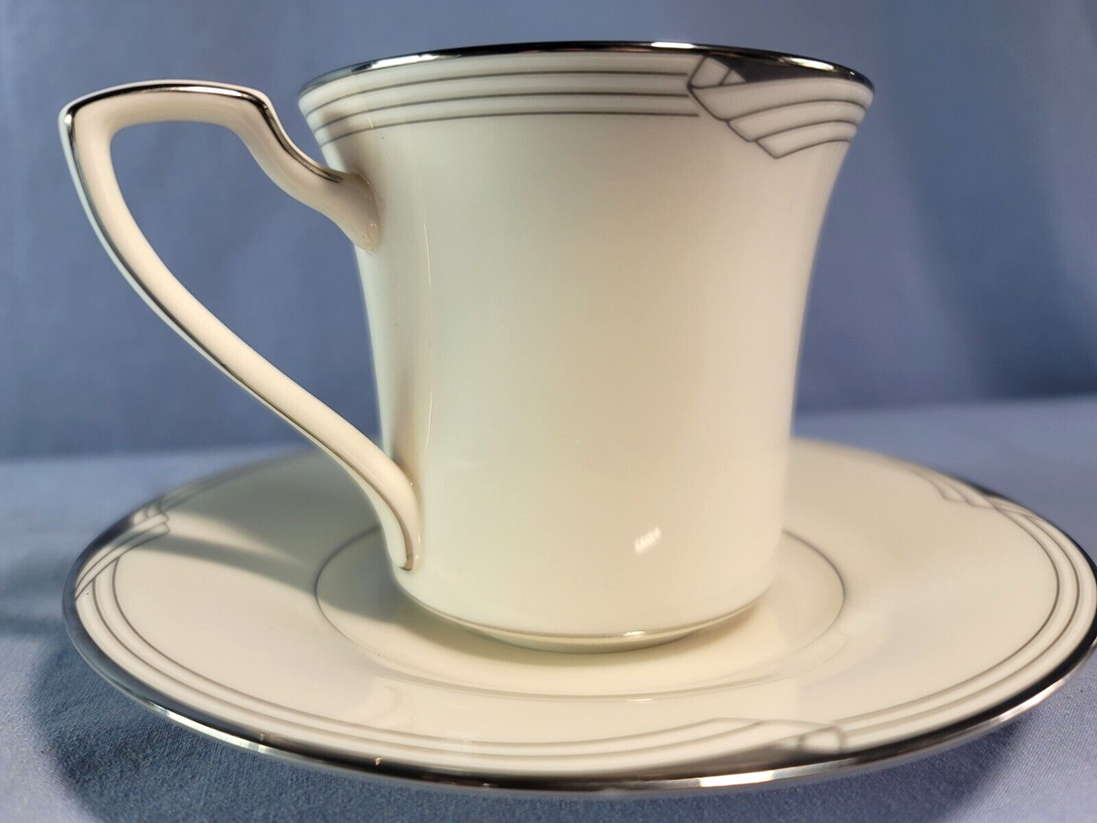 NORITAKE Japan Sterling Cove Pattern #7720 Tea Coffee Cup & Saucer