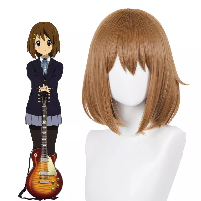 Anime K-On Yui Hirasawa Short Brown Cosplay Wig