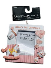 New Pink Baby's First CHRISTMAS Tree ORNAMENT Girl Gift Holiday 1st Frame