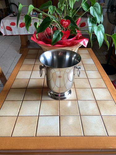 Seau à Champagne Guy Degrenne Inox - Vintage Art De La Table Français