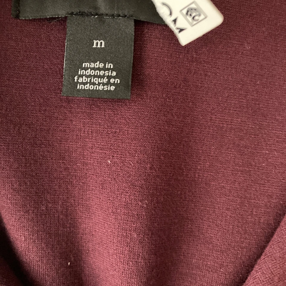 Chaqueta halógena para mujer mediana borgoña cremalleras ligeras  Foto 4 de 4