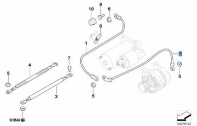 BMW E46 3 M54b22 6 Cylinder 2.2 Petrol Starter Motor to Alternator  