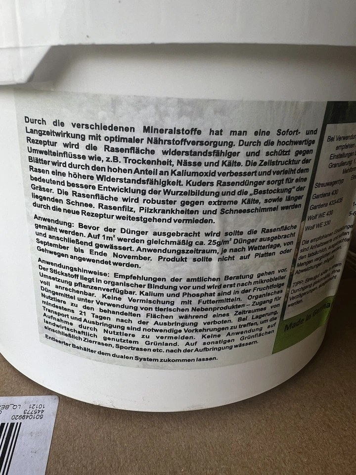 Kuders Spätsommer und Herbstrasendünger 2,6 Kg (B-Ware) - Bild 4 von 4