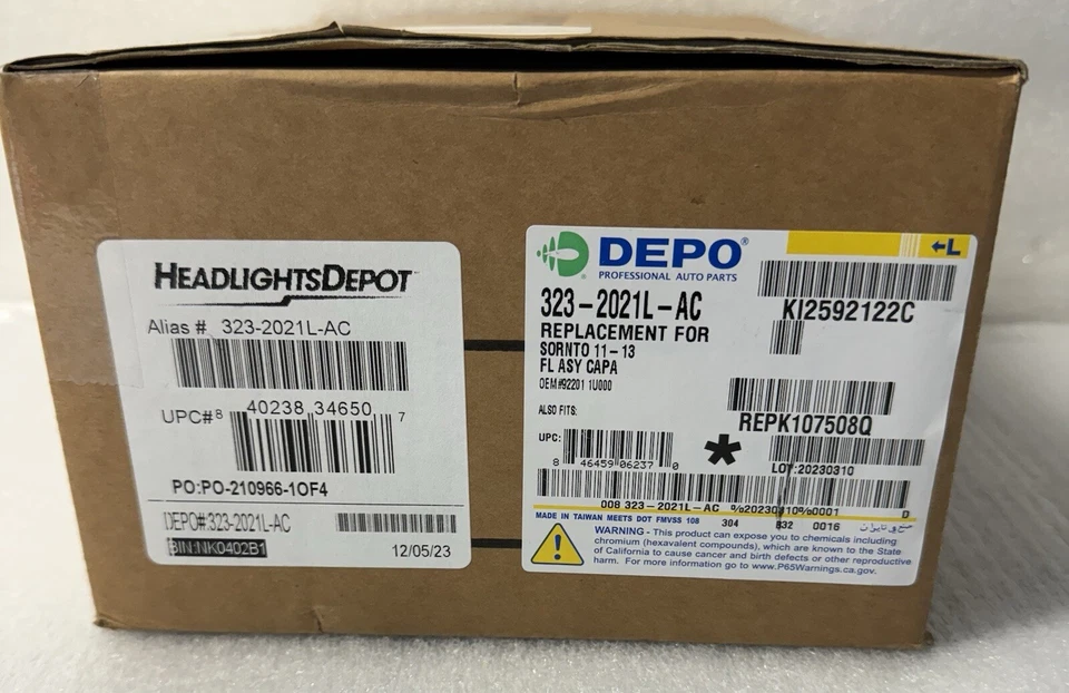 🌟NUEVO🌟Luz antiniebla lado izquierdo no OEM para 11-13 Kia Sorento; certificado CAPA Foto 4 de 4