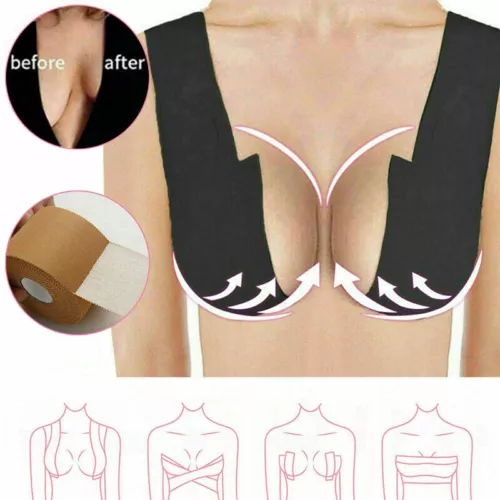Boob Tape Bra, Breast Lift Tape for Contour Lift & Fashion Invisible Push Up Bra - Picture 9 of 31