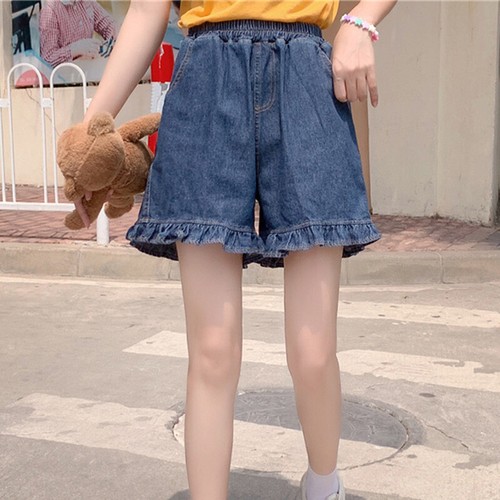 Lady Hot Pants Shorts Wide Leg Ruffle 