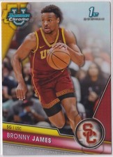 Bronny James 2023-24 Bowman University Chrome Silver Refractor 1st Card #95 SP