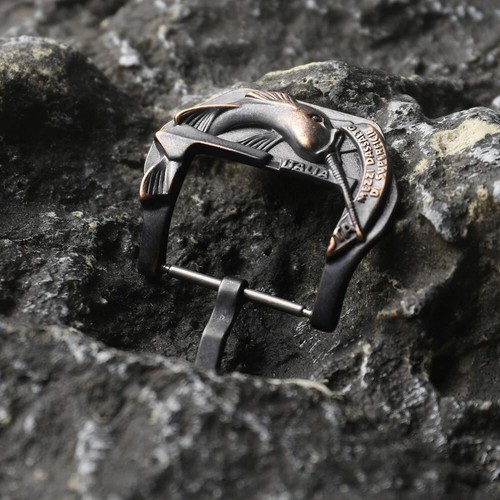 Bracelet de montre en métal boucle bracelet en bronze durable bracelet en cuir et caoutchouc fermoirs - Photo 4/12