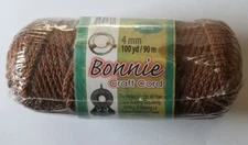 Pepperell Bonnie Macrame Craft Cord 4mm 100yd Almond 