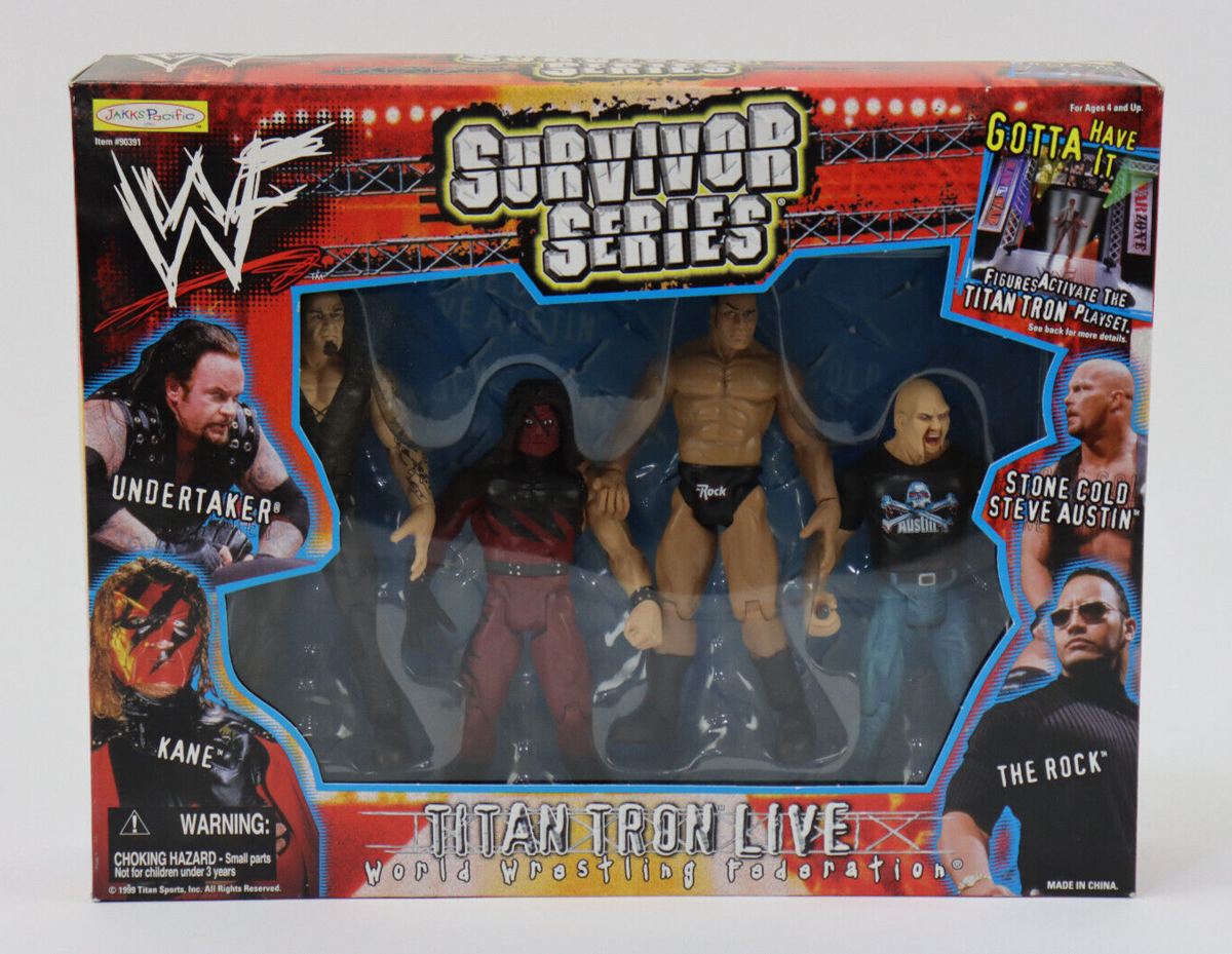 Rare 1999 WWF WWE Survivor Series 4-Pack Undertaker, Kane, Stone