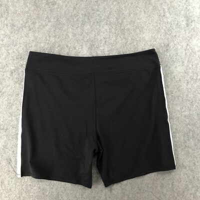 SO Shorts Womens Size 2X Plus The Lounge Life Bike Black w/ White Side  Stripe