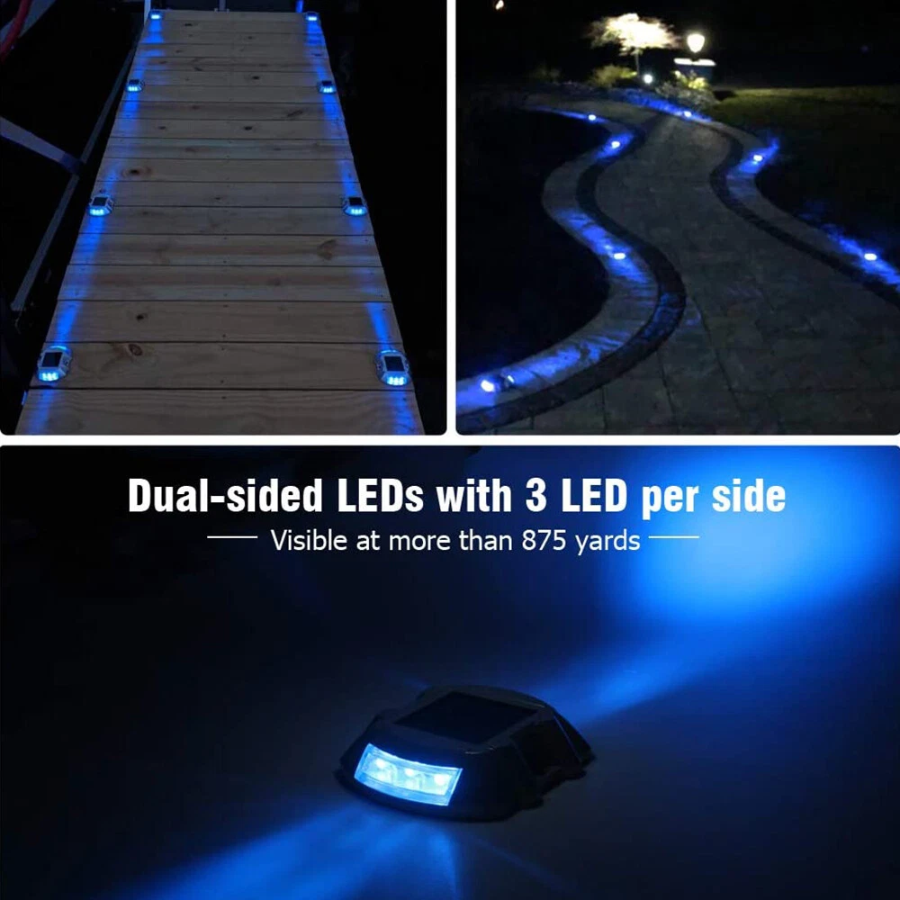Blue driveway lights deals