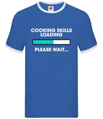 Cooking Skills Loading Please Wait - Mens Ringer - Chef Bake Baker Baking