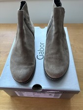 Image of New Gabor Pescara Ankle Boots Women’s UK 4 Taupe Suede Chelsea Boots EU 37