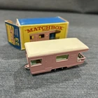 Matchbox Series No 23 Trailer Caravan Original Box England Lesney Camper Pink
