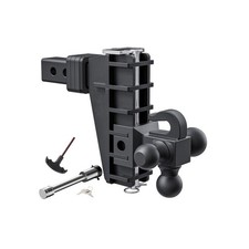 2" Receiver 6" Drop Hitch Adjustable Trailer Hitch 2-Ball /3-Ball 20000 LBS