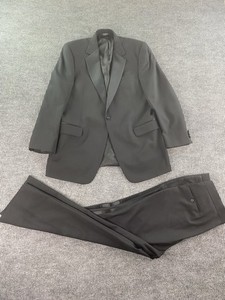 Jos. A Bank Tuxedo 43 L Black Wool Formal Wedding Premium Jacket Pants 38x31 *