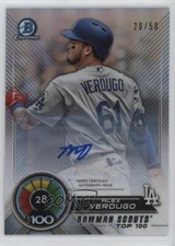 2018 Bowman Scouts' Top 100 Refractor Auto 20/50 Alex Verdugo #BTP-28 Auto 2h5
