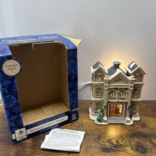 Victoria Falls Collector Series 5 Porcelain Lighted Library Christmas Village