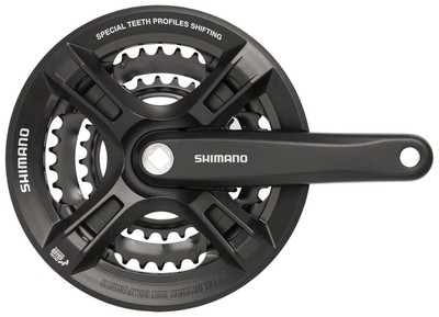 Shimano Altus FC-M311 Crankset 175mm 7/8-Speed 48/38/28t Riveted Black