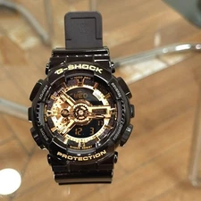 Casio G-Shock GA-110GB Gold & Black Men’s Watch Used, No Scratch, G1205