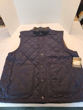 RIDGECUT Toughwear Men s Blue Vest Quilted Work Zip Outdoor Utility Size XL.