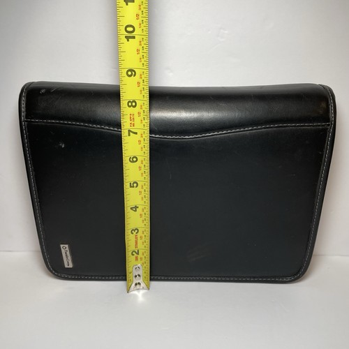 Franklin Covey Classic Black Leather 7-ring Binder Zipper Planner / Portfolio - Picture 12 of 13