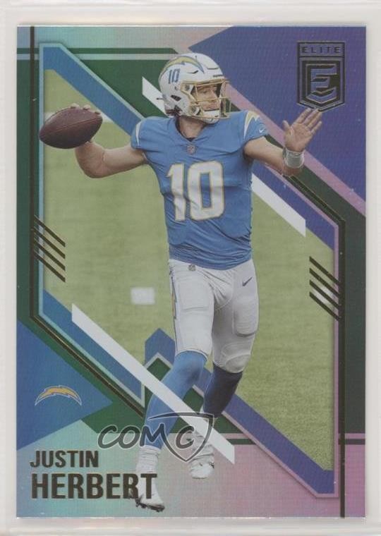 2021 Panini Donruss Elite Green Justin Herbert #30 0lu8