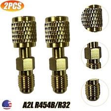 2X HVAC R32 Reverse Thread 1/4”Female 1/4” Male  Adapter For F5/16×M1/4SAE Tanks
