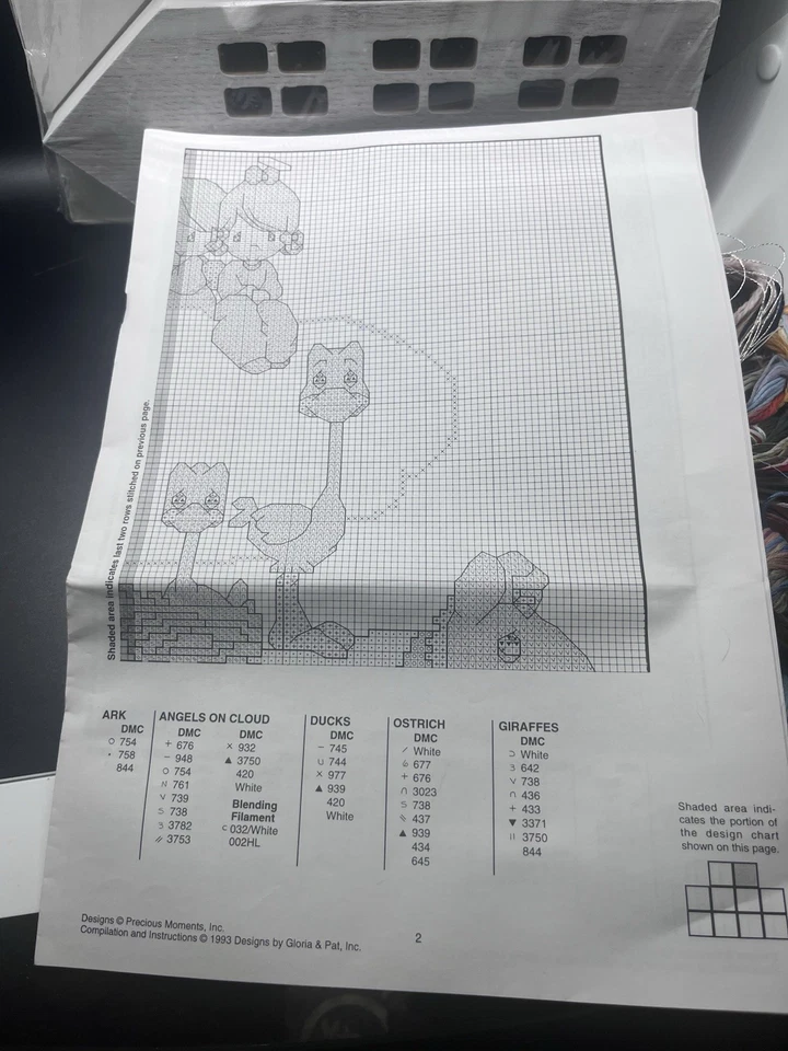 Precious Moments Arca de Noé 131-32 Kit Punto de Cruz Contado 24" x 22" 1998 Foto 4 de 4