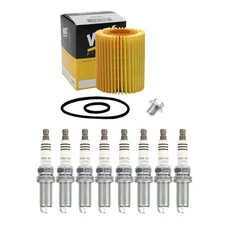 Wix Engine Oil Filter & NGK 8 Ruthenium HX Spark Plugs kit for GS460 LS460 LS600