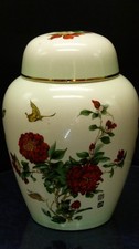 Royal Worcester Palissy ginger jar floral design, 18cm,(7.08") tall