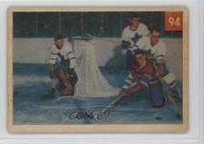 1954-55 Parkhurst Jim Morrison Paul Meger Tod Sloan Harry Lumley #94 HOF 1q2