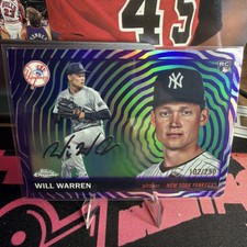 Topps Chrome Will Warren #294 New York Yankees Rookie Baseball Trading Card /250. rookie card picture