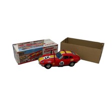 VTG Masudaya Tin Toy Car Jaguar Stunt Car Made In Japan 3948 w/ Box