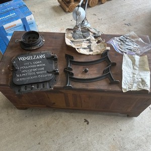 Vintage Vogelzang International Corp Cast Iron Wood Stove Door 14"